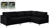Julia Velvet Modular Sectional Sofa - Cozy Contemporary Design with Gold & Chrome Legs, Versatile Comfort