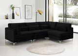 Julia Velvet Modular Sectional Sofa - Cozy Contemporary Design with Gold & Chrome Legs, Versatile Comfort