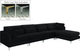 Julia Velvet Modular Sectional Sofa - Cozy Contemporary Design with Gold & Chrome Legs, Versatile Comfort