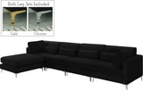 Julia Velvet Modular Sectional Sofa - Cozy Contemporary Design with Gold & Chrome Legs, Versatile Comfort