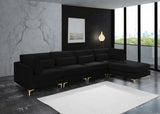 Julia Velvet Modular Sectional Sofa - Cozy Contemporary Design with Gold & Chrome Legs, Versatile Comfort