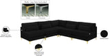 Julia Velvet Modular Sectional Sofa - Cozy Contemporary Design with Gold & Chrome Legs, Versatile Comfort