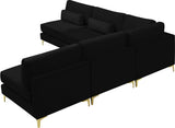 Julia Velvet Modular Sectional Sofa - Cozy Contemporary Design with Gold & Chrome Legs, Versatile Comfort