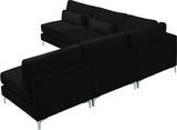 Julia Velvet Modular Sectional Sofa - Cozy Contemporary Design with Gold & Chrome Legs, Versatile Comfort