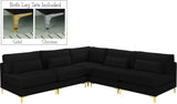 Julia Velvet Modular Sectional Sofa - Cozy Contemporary Design with Gold & Chrome Legs, Versatile Comfort