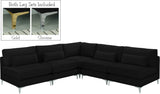 Julia Velvet Modular Sectional Sofa - Cozy Contemporary Design with Gold & Chrome Legs, Versatile Comfort