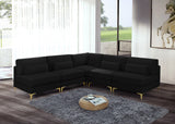 Julia Velvet Modular Sectional Sofa - Cozy Contemporary Design with Gold & Chrome Legs, Versatile Comfort