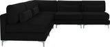Julia Velvet Modular Sectional Sofa - Cozy Contemporary Design with Gold & Chrome Legs, Versatile Comfort