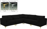 Julia Velvet Modular Sectional Sofa - Cozy Contemporary Design with Gold & Chrome Legs, Versatile Comfort