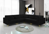 Julia Velvet Modular Sectional Sofa - Cozy Contemporary Design with Gold & Chrome Legs, Versatile Comfort