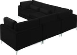 Julia Velvet Modular Sectional Sofa - Cozy Contemporary Design with Gold & Chrome Legs, Versatile Comfort