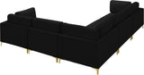 Julia Velvet Modular Sectional Sofa - Cozy Contemporary Design with Gold & Chrome Legs, Versatile Comfort