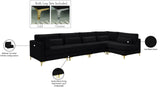 Julia Velvet Modular Sectional Sofa - Cozy Contemporary Design with Gold & Chrome Legs, Versatile Comfort