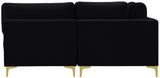 Julia Velvet Modular Sectional Sofa - Cozy Contemporary Design with Gold & Chrome Legs, Versatile Comfort