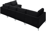 Julia Velvet Modular Sectional Sofa - Cozy Contemporary Design with Gold & Chrome Legs, Versatile Comfort