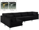 Julia Velvet Modular Sectional Sofa - Cozy Contemporary Design with Gold & Chrome Legs, Versatile Comfort