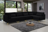 Julia Velvet Modular Sectional Sofa - Cozy Contemporary Design with Gold & Chrome Legs, Versatile Comfort