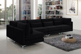 Julia Velvet Modular Sectional Sofa - Cozy Contemporary Design with Gold & Chrome Legs, Versatile Comfort