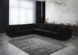 Julia Velvet Modular Sectional Sofa - Cozy Contemporary Design with Gold & Chrome Legs, Versatile Comfort