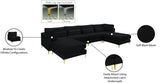 Julia Velvet Modular Sectional Sofa - Cozy Contemporary Design with Gold & Chrome Legs, Versatile Comfort