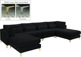 Julia Velvet Modular Sectional Sofa - Cozy Contemporary Design with Gold & Chrome Legs, Versatile Comfort