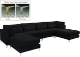 Julia Velvet Modular Sectional Sofa - Cozy Contemporary Design with Gold & Chrome Legs, Versatile Comfort