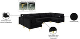 Julia Velvet Modular Sectional Sofa - Cozy Contemporary Design with Gold & Chrome Legs, Versatile Comfort