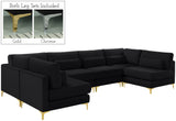 Julia Velvet Modular Sectional Sofa - Cozy Contemporary Design with Gold & Chrome Legs, Versatile Comfort