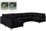 Julia Velvet Modular Sectional Sofa - Cozy Contemporary Design with Gold & Chrome Legs, Versatile Comfort