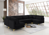 Julia Velvet Modular Sectional Sofa - Cozy Contemporary Design with Gold & Chrome Legs, Versatile Comfort