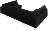 Julia Velvet Modular Sectional Sofa - Cozy Contemporary Design with Gold & Chrome Legs, Versatile Comfort