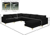 Julia Velvet Modular Sectional Sofa - Cozy Contemporary Design with Gold & Chrome Legs, Versatile Comfort