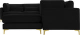 Julia Velvet Modular Sectional Sofa - Cozy Contemporary Design with Gold & Chrome Legs, Versatile Comfort