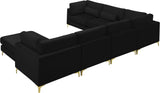 Julia Velvet Modular Sectional Sofa - Cozy Contemporary Design with Gold & Chrome Legs, Versatile Comfort