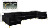 Julia Velvet Modular Sectional Sofa - Cozy Contemporary Design with Gold & Chrome Legs, Versatile Comfort
