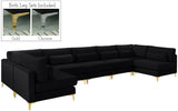 Julia Velvet Modular Sectional Sofa - Cozy Contemporary Design with Gold & Chrome Legs, Versatile Comfort