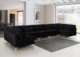 Julia Velvet Modular Sectional Sofa - Cozy Contemporary Design with Gold & Chrome Legs, Versatile Comfort
