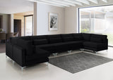 Julia Velvet Modular Sectional Sofa - Cozy Contemporary Design with Gold & Chrome Legs, Versatile Comfort