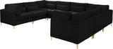 Julia Velvet Modular Sectional Sofa - Cozy Contemporary Design with Gold & Chrome Legs, Versatile Comfort