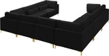 Julia Velvet Modular Sectional Sofa - Cozy Contemporary Design with Gold & Chrome Legs, Versatile Comfort