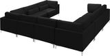 Julia Velvet Modular Sectional Sofa - Cozy Contemporary Design with Gold & Chrome Legs, Versatile Comfort