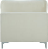 Julia Modular Armless Chair - Cozy Contemporary Design with Customizable Gold and Chrome Legs