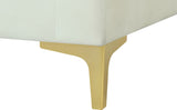 Julia Modular Armless Chair - Cozy Contemporary Design with Customizable Gold and Chrome Legs