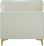 Julia Modular Armless Chair - Cozy Contemporary Design with Customizable Gold and Chrome Legs