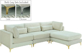 Julia Velvet Modular Sectional Sofa - Cozy Contemporary Design with Customizable Gold & Chrome Legs