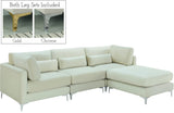 Julia Velvet Modular Sectional Sofa - Cozy Contemporary Design with Customizable Gold & Chrome Legs
