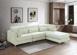 Julia Velvet Modular Sectional Sofa - Cozy Contemporary Design with Customizable Gold & Chrome Legs