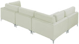 Julia Velvet Modular Sectional Sofa - Cozy Contemporary Design with Customizable Gold & Chrome Legs
