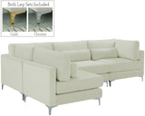 Julia Velvet Modular Sectional Sofa - Cozy Contemporary Design with Customizable Gold & Chrome Legs