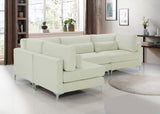 Julia Velvet Modular Sectional Sofa - Cozy Contemporary Design with Customizable Gold & Chrome Legs